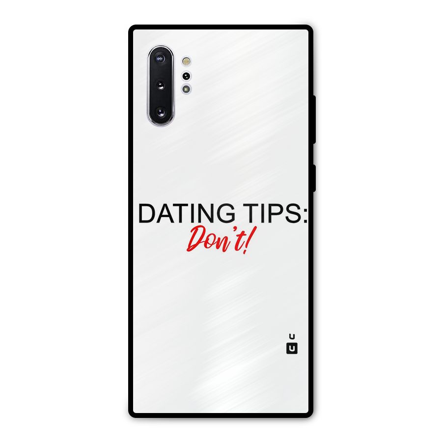 Expert Dating Tip Metal Back Case for Galaxy Note 10 Plus