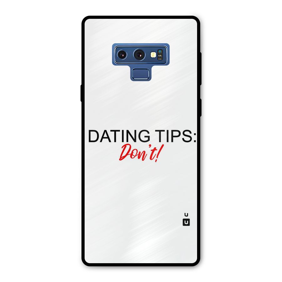 Expert Dating Tip Metal Back Case for Galaxy Note 9