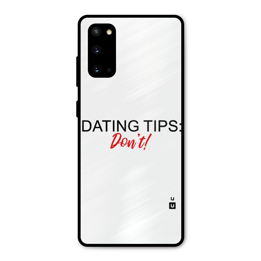 Expert Dating Tip Metal Back Case for Galaxy S20