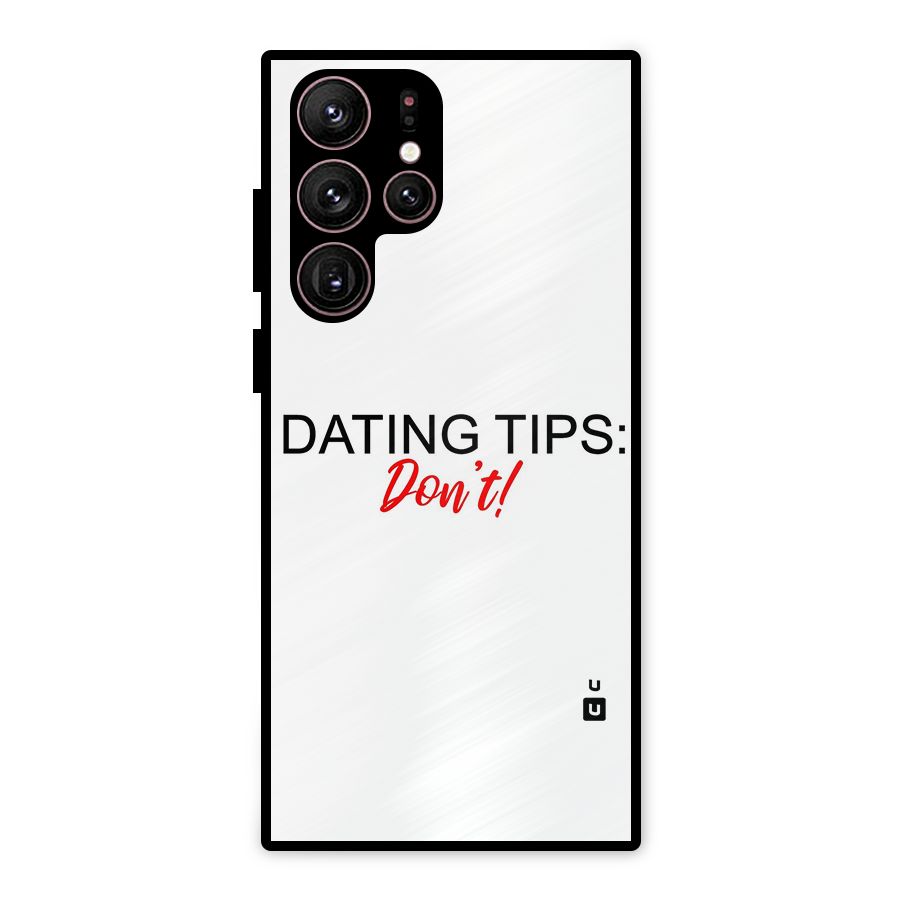 Expert Dating Tip Metal Back Case for Galaxy S22 Ultra 5G