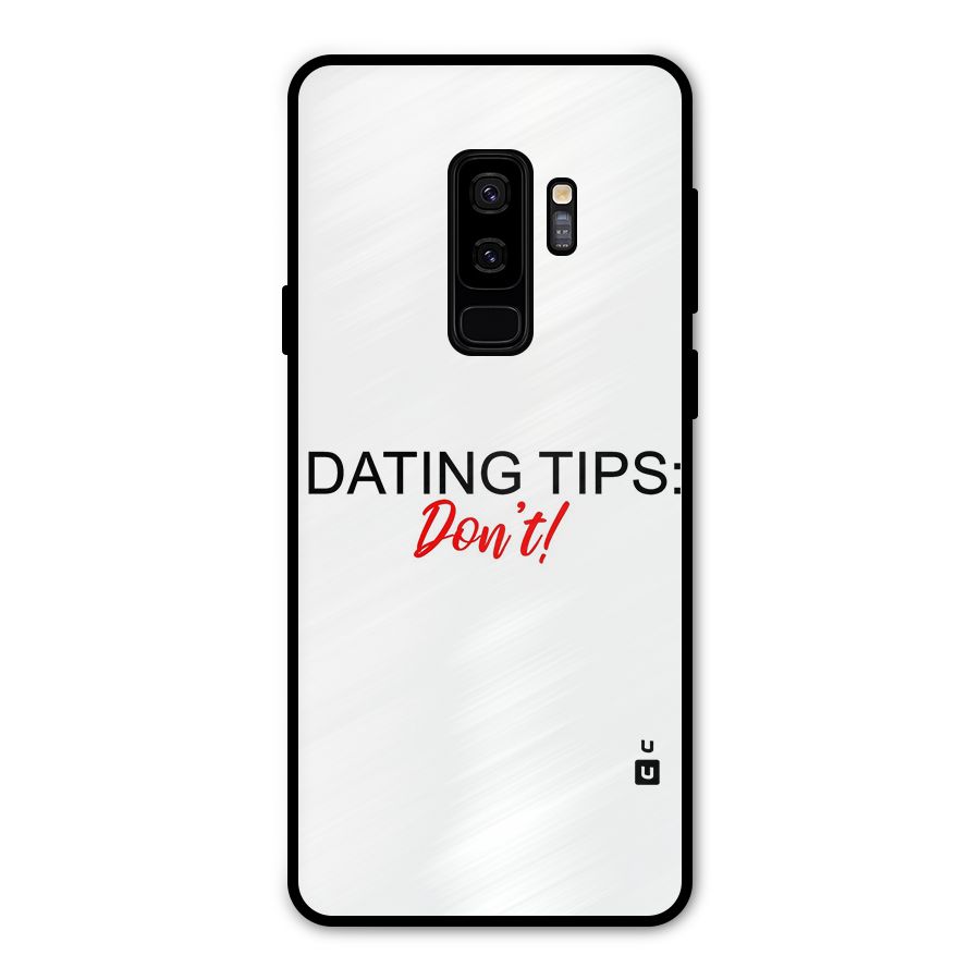 Expert Dating Tip Metal Back Case for Galaxy S9 Plus