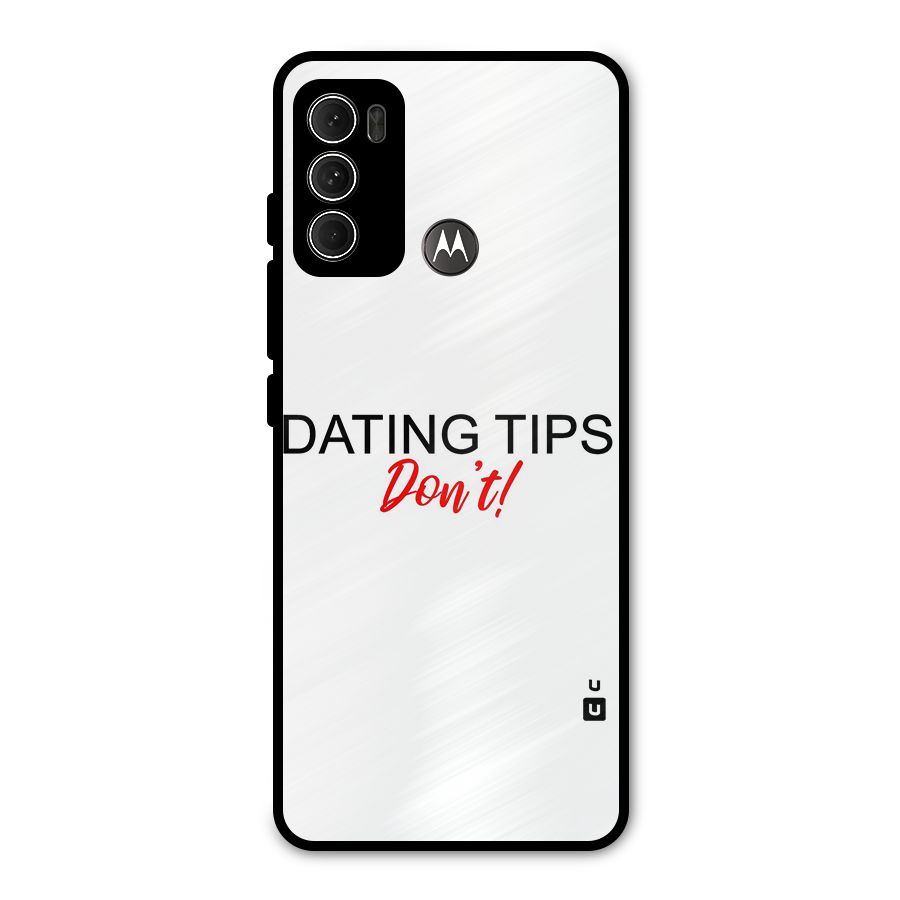 Expert Dating Tip Metal Back Case for Moto G60
