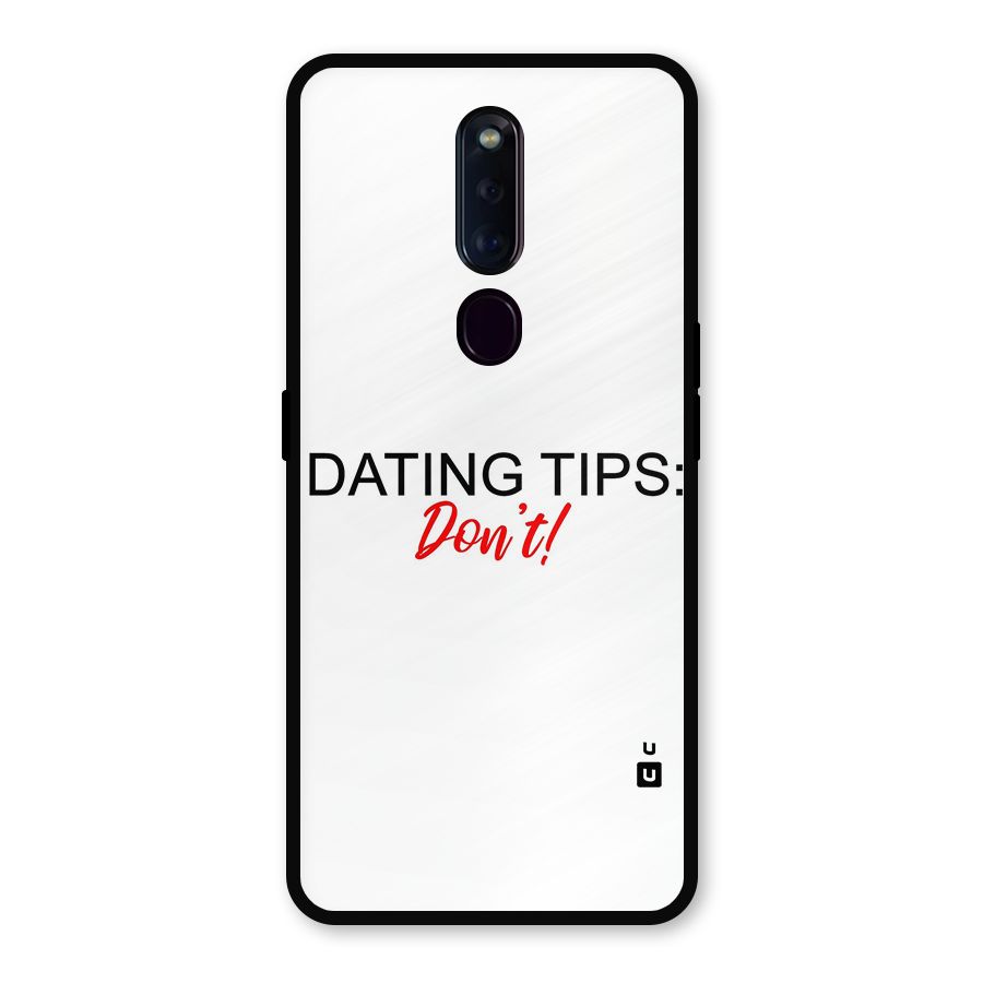 Expert Dating Tip Metal Back Case for Oppo F11 Pro