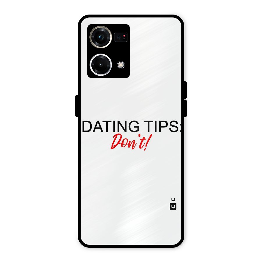 Expert Dating Tip Metal Back Case for Oppo F21 Pro 4G