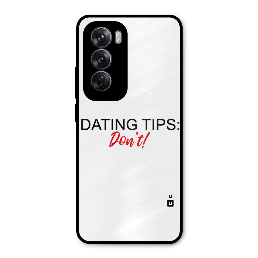 Expert Dating Tip Metal Back Case for Oppo Reno12 Pro