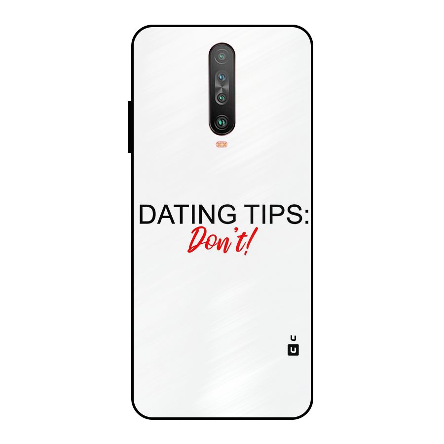 Expert Dating Tip Metal Back Case for Poco X2