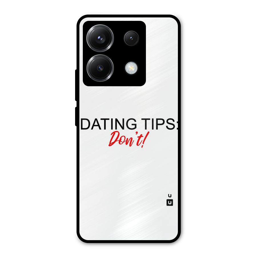 Expert Dating Tip Metal Back Case for Poco X6