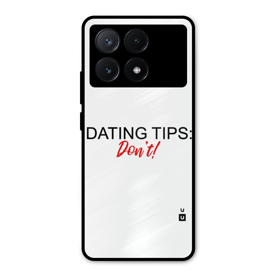 Expert Dating Tip Metal Back Case for Poco X6 Pro
