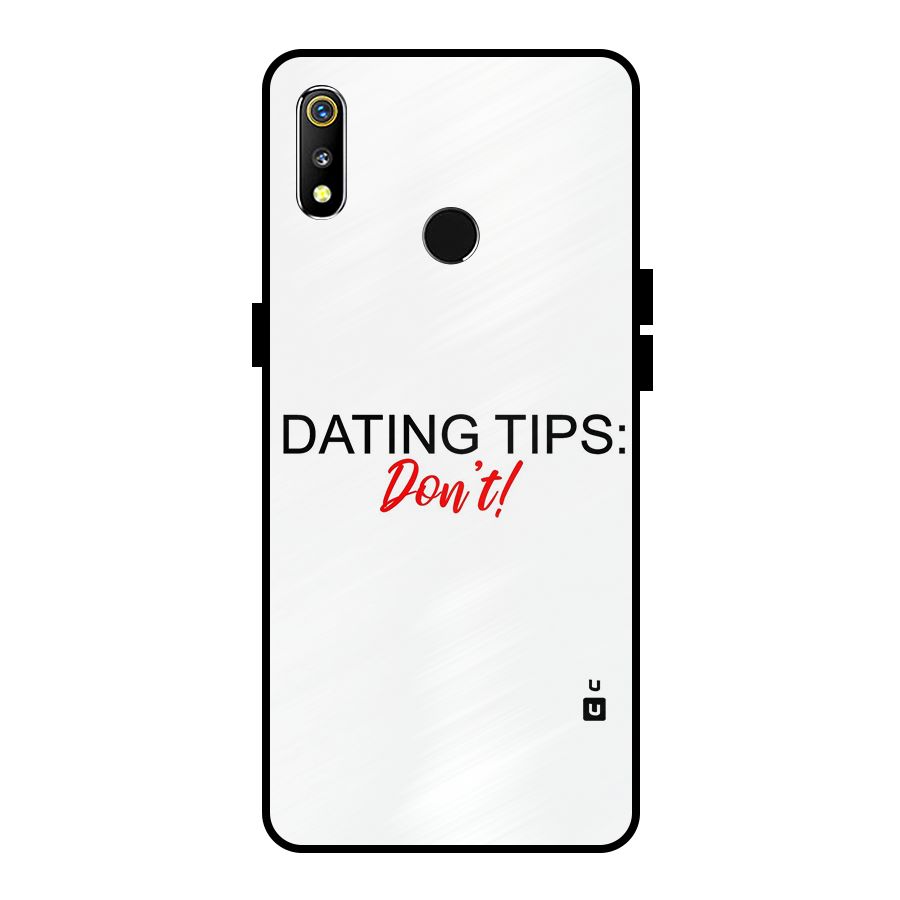 Expert Dating Tip Metal Back Case for Realme 3
