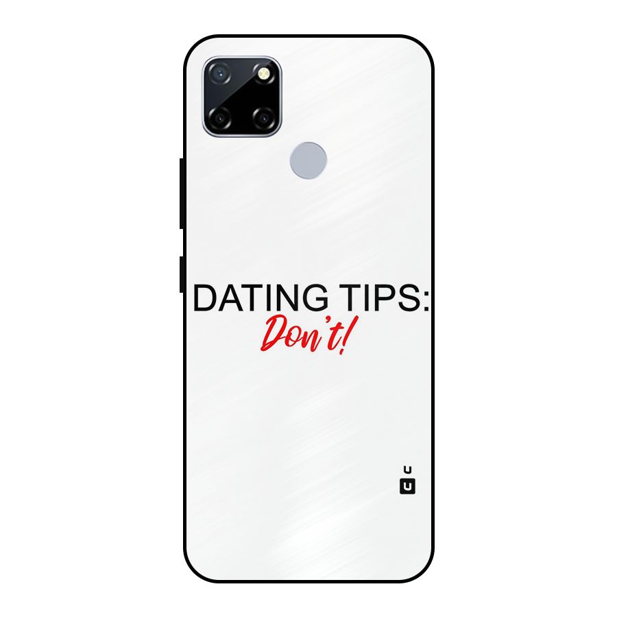 Expert Dating Tip Metal Back Case for Realme Narzo 20