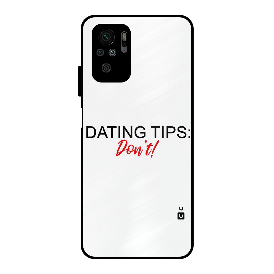 Expert Dating Tip Metal Back Case for Redmi Note 10