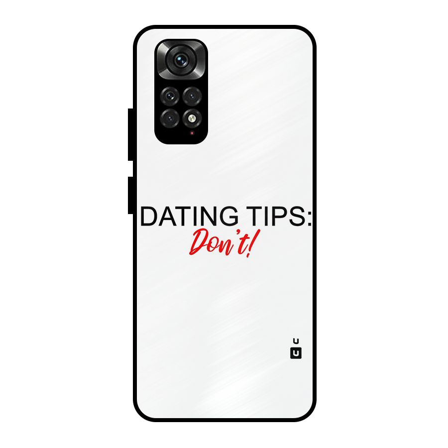 Expert Dating Tip Metal Back Case for Redmi Note 11 Pro