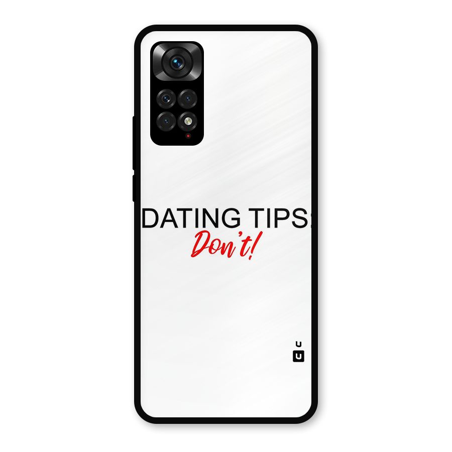Expert Dating Tip Metal Back Case for Redmi Note 11s