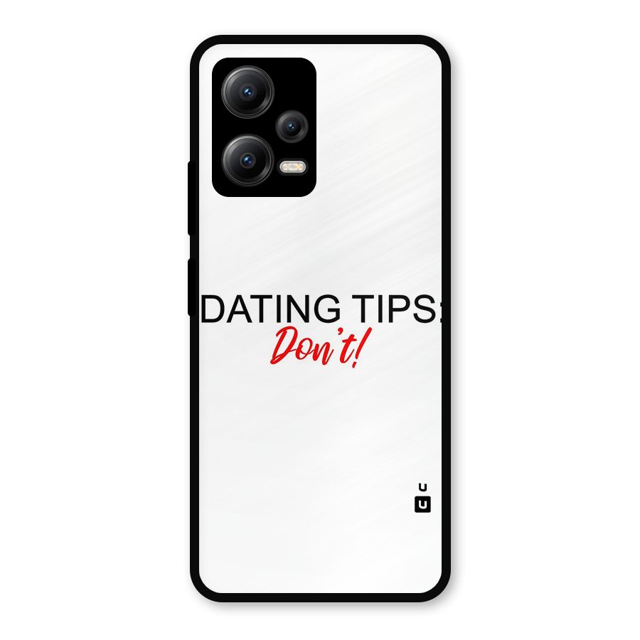 Expert Dating Tip Metal Back Case for Redmi Note 12 5G