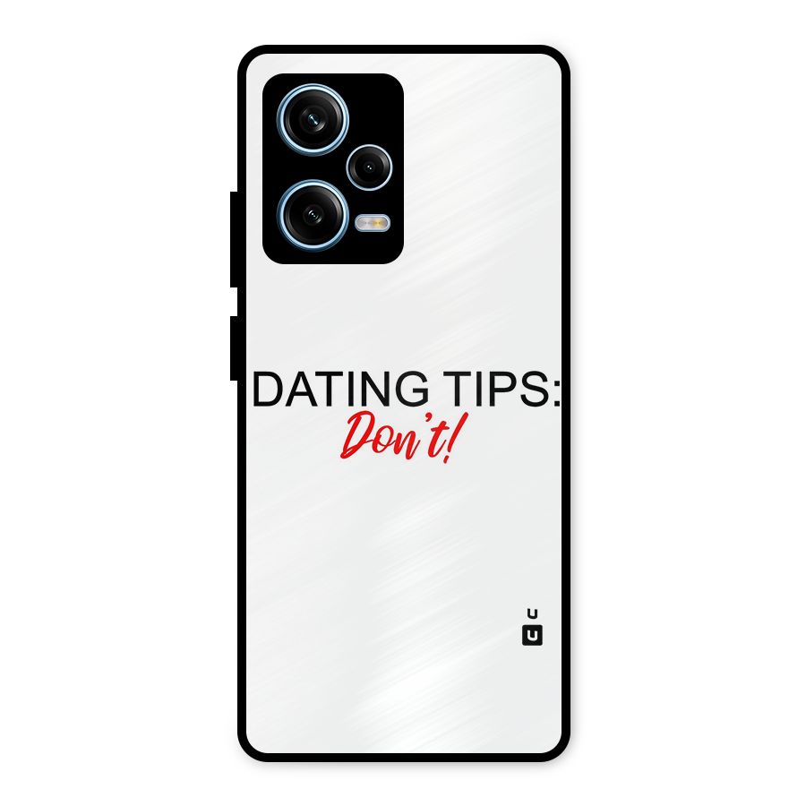 Expert Dating Tip Metal Back Case for Redmi Note 12 Pro