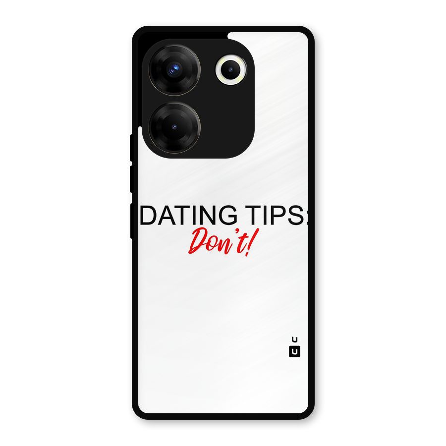 Expert Dating Tip Metal Back Case for Tecno Camon 20