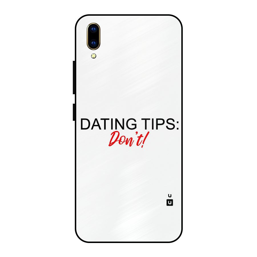 Expert Dating Tip Metal Back Case for Vivo V11 Pro