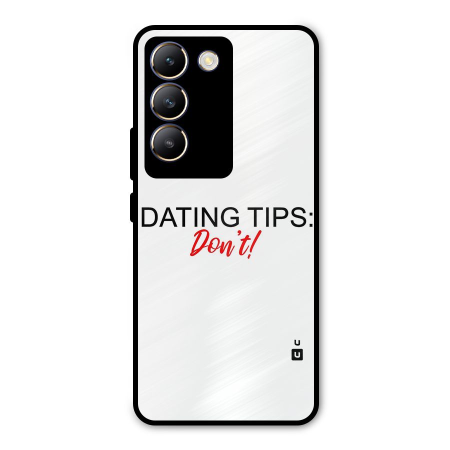 Expert Dating Tip Metal Back Case for Vivo Y200e