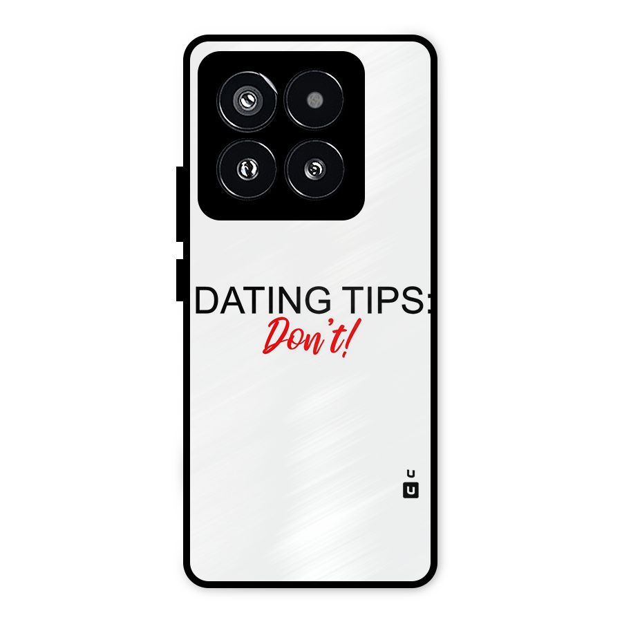 Expert Dating Tip Metal Back Case for Xiaomi 14 Pro