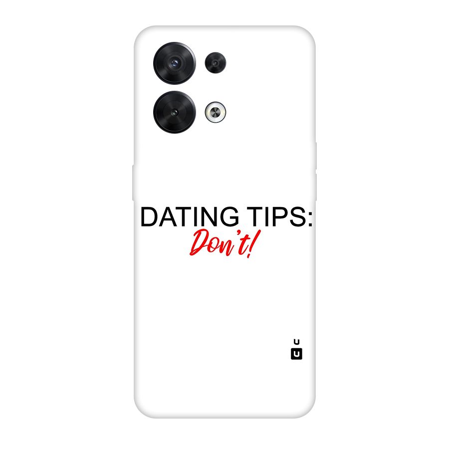 Expert Dating Tip Original Polycarbonate Back Case for Oppo Reno8 5G