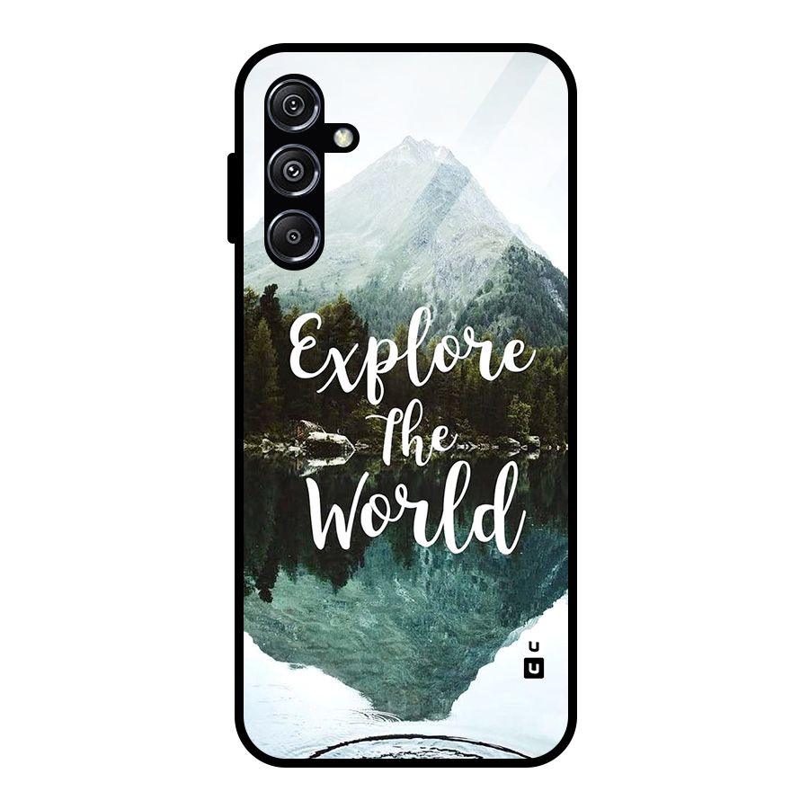 Explore The World Glass Back Case for Galaxy M34 5G