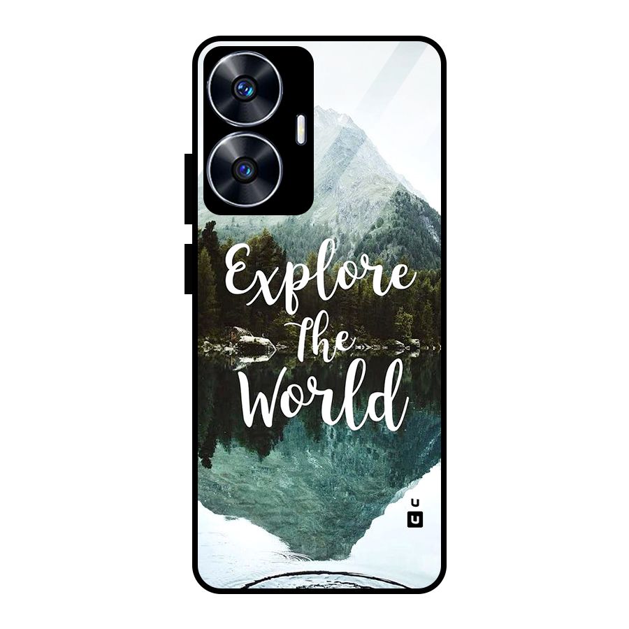 Explore The World Glass Back Case for Realme Narzo N55