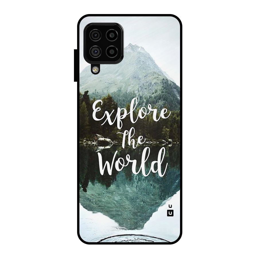 Explore The World Metal Back Case for Galaxy A22 4G