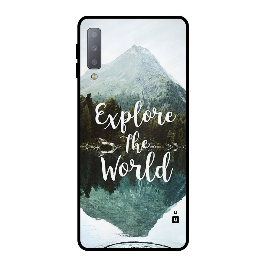 Explore The World Metal Back Case for Galaxy A7 (2018)