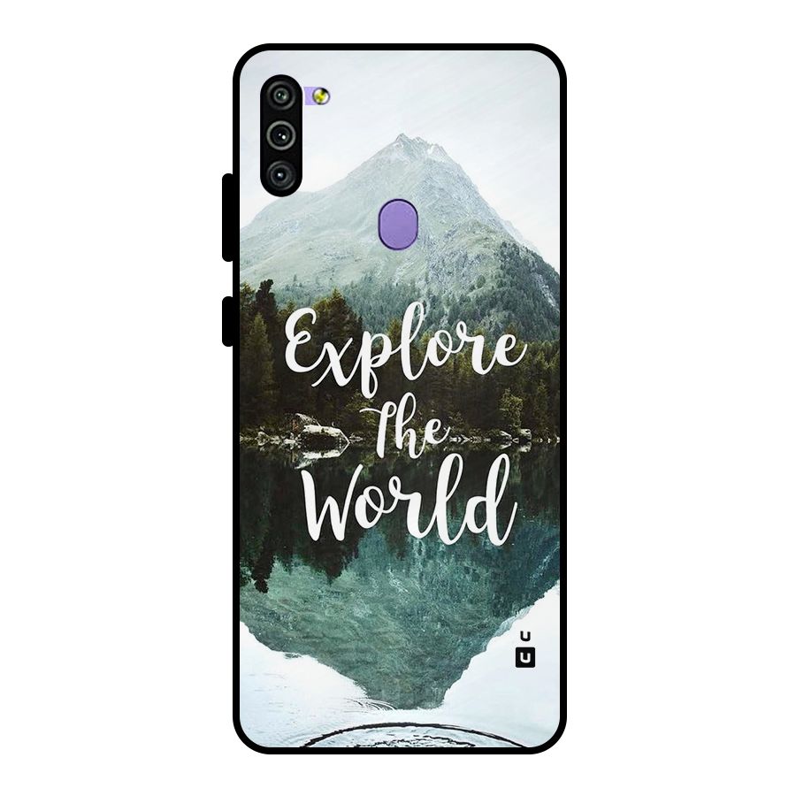 Explore The World Metal Back Case for Galaxy M11