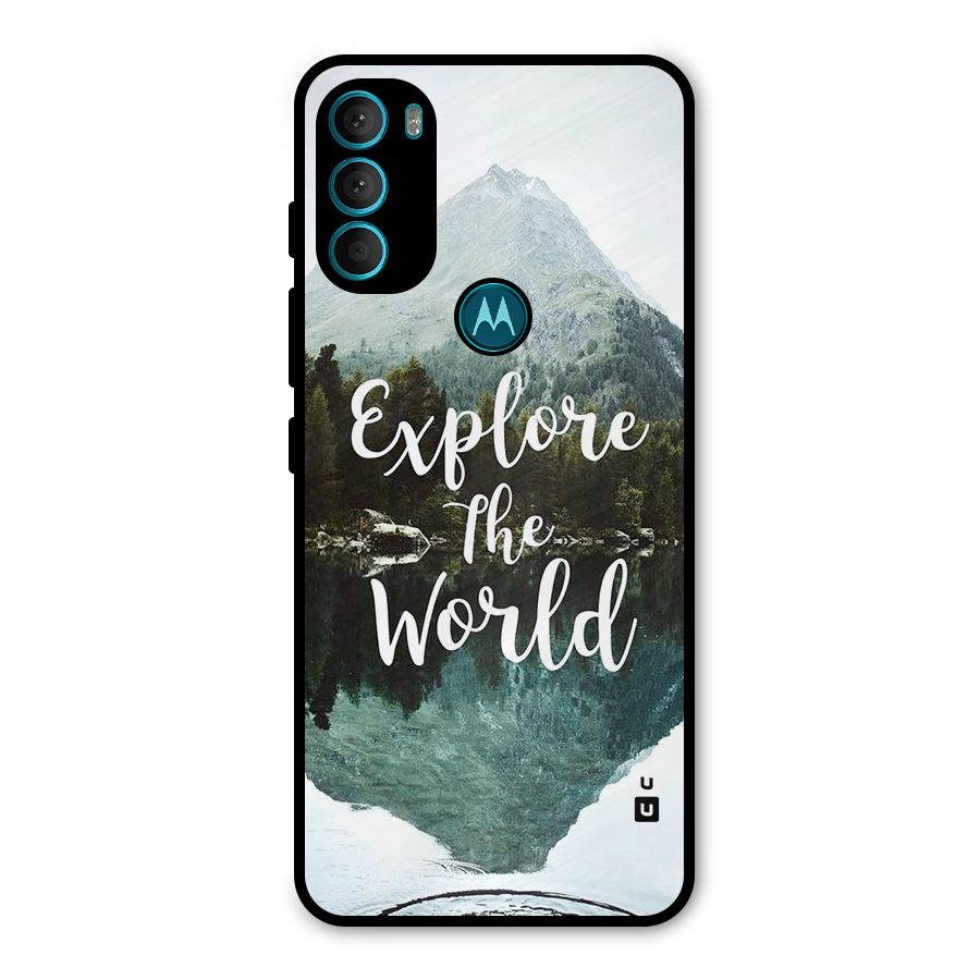 Explore The World Metal Back Case for Moto G71 5G