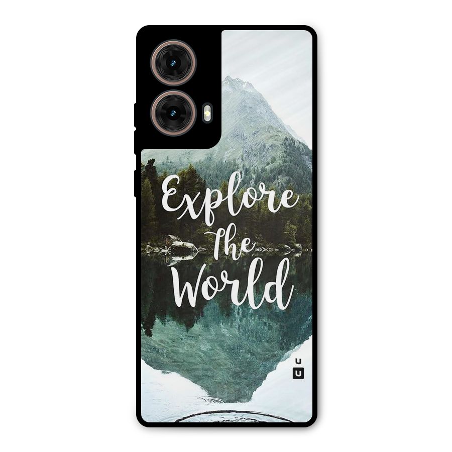 Explore The World Metal Back Case for Moto G85