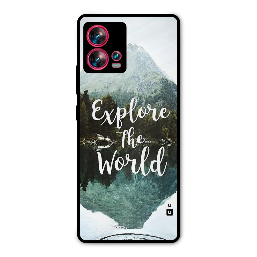 Explore The World Metal Back Case for Motorola Edge 30 Fusion