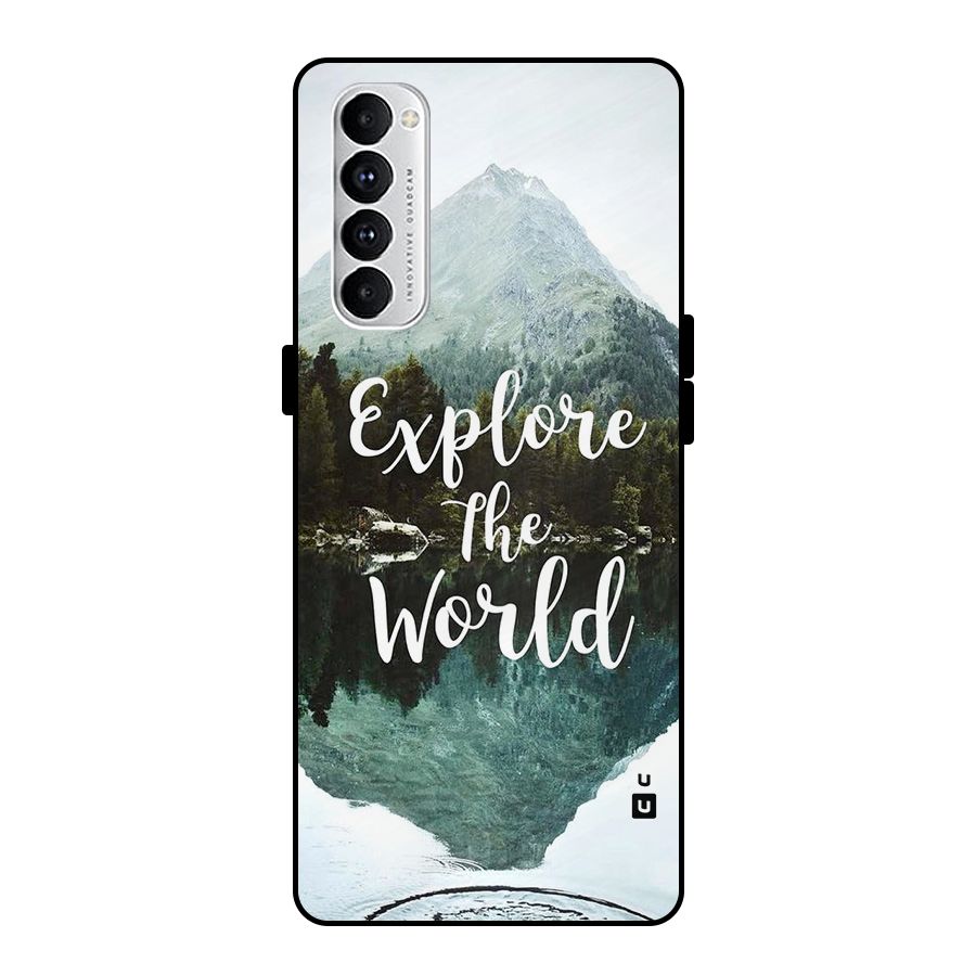 Explore The World Metal Back Case for Oppo Reno4 Pro