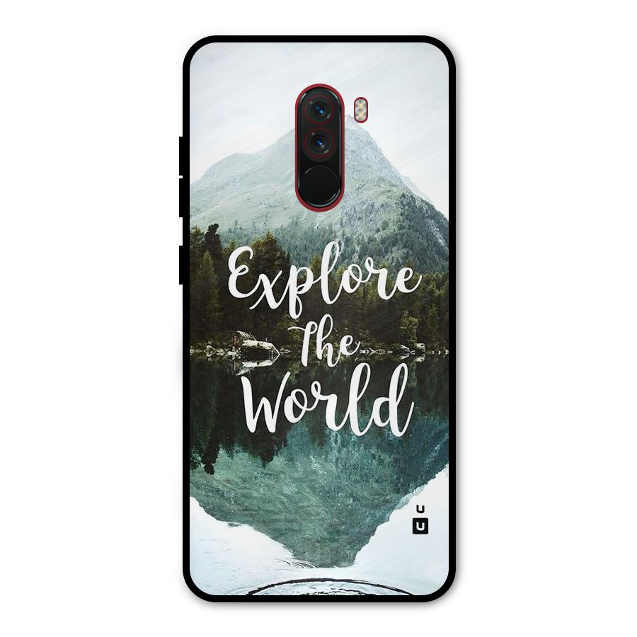 Explore The World Metal Back Case for Poco F1
