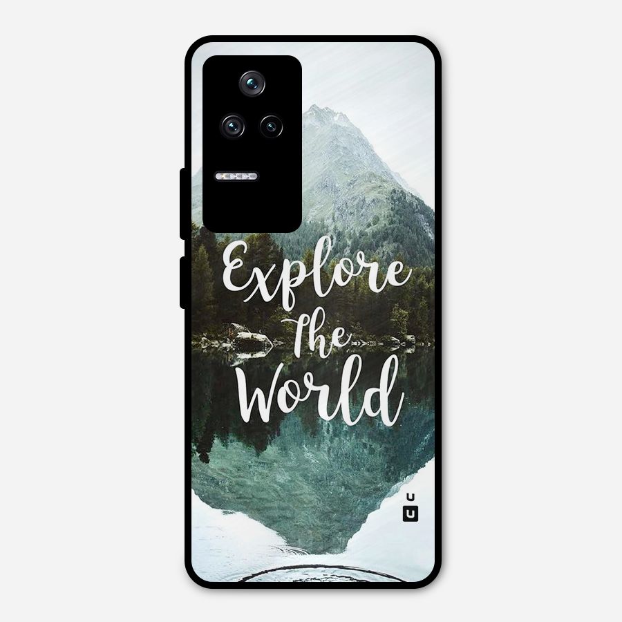 Explore The World Metal Back Case for Poco F4 5G