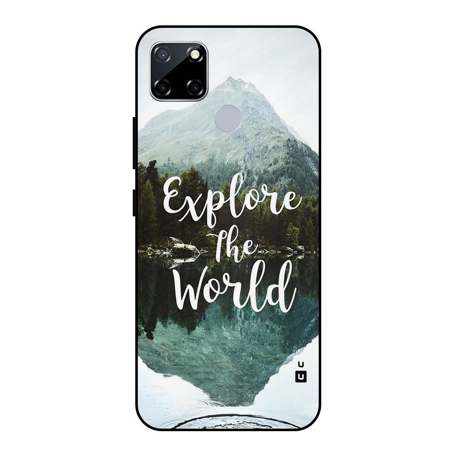 Explore The World Metal Back Case for Realme Narzo 30A