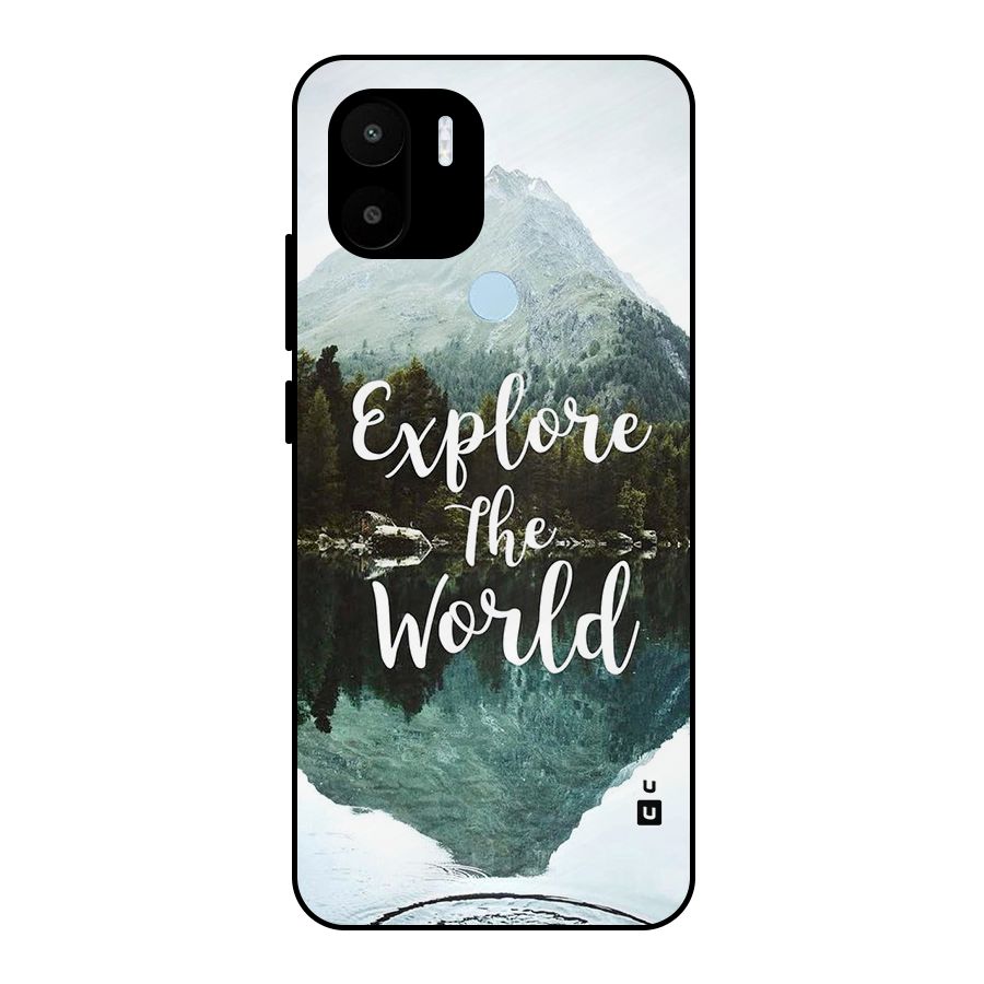 Explore The World Metal Back Case for Redmi A2+