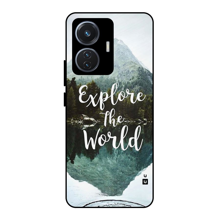 Explore The World Metal Back Case for Vivo T1 44W