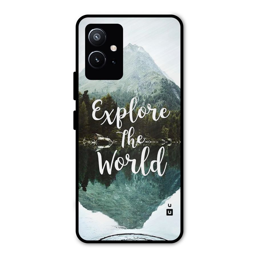 Explore The World Metal Back Case for Vivo T1 5G
