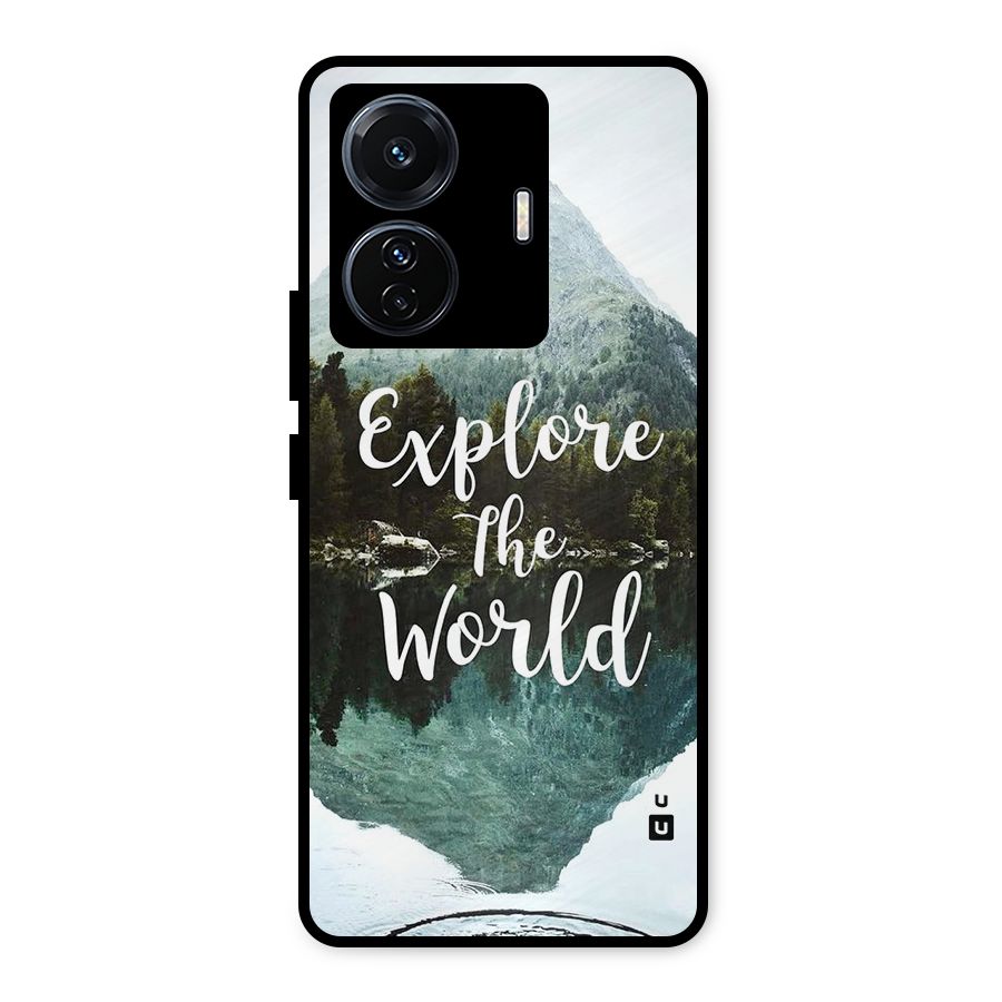 Explore The World Metal Back Case for Vivo T1 Pro