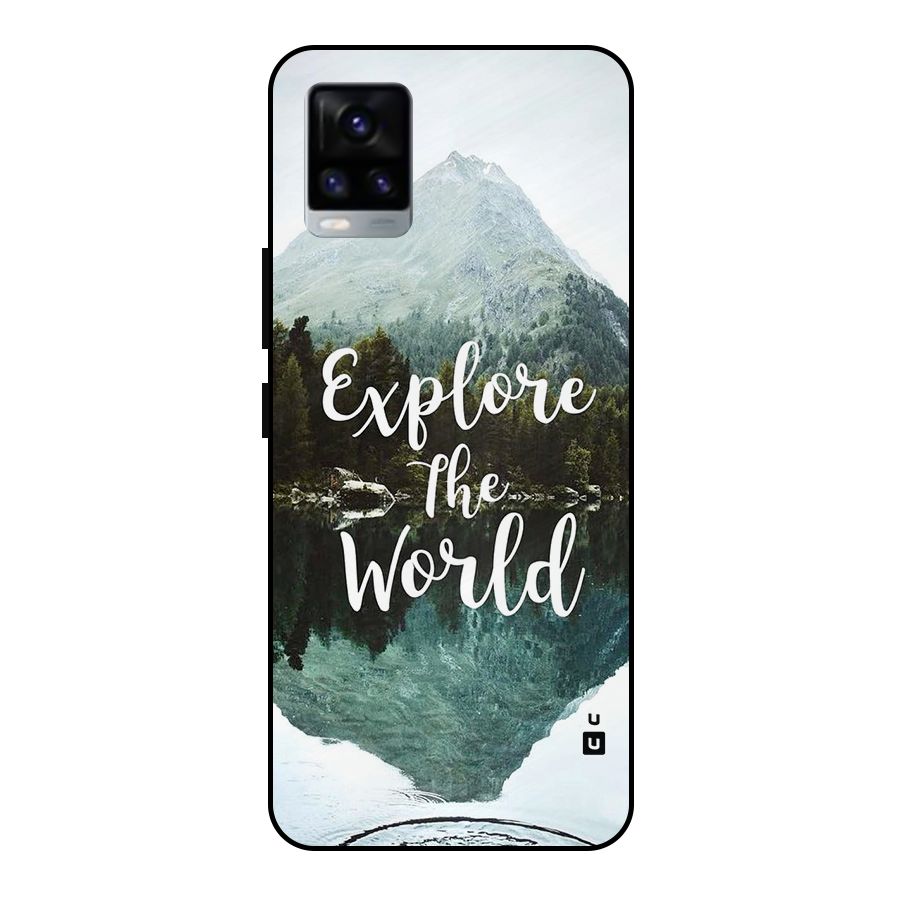 Explore The World Metal Back Case for Vivo V20 2021