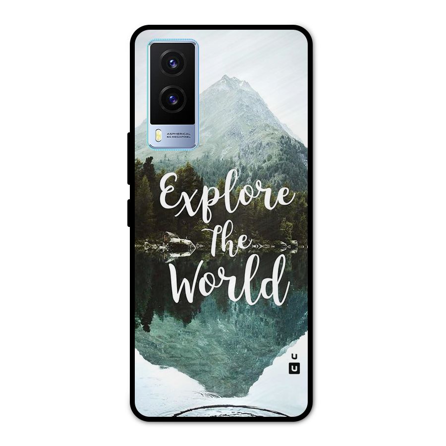 Explore The World Metal Back Case for Vivo V21e 5G