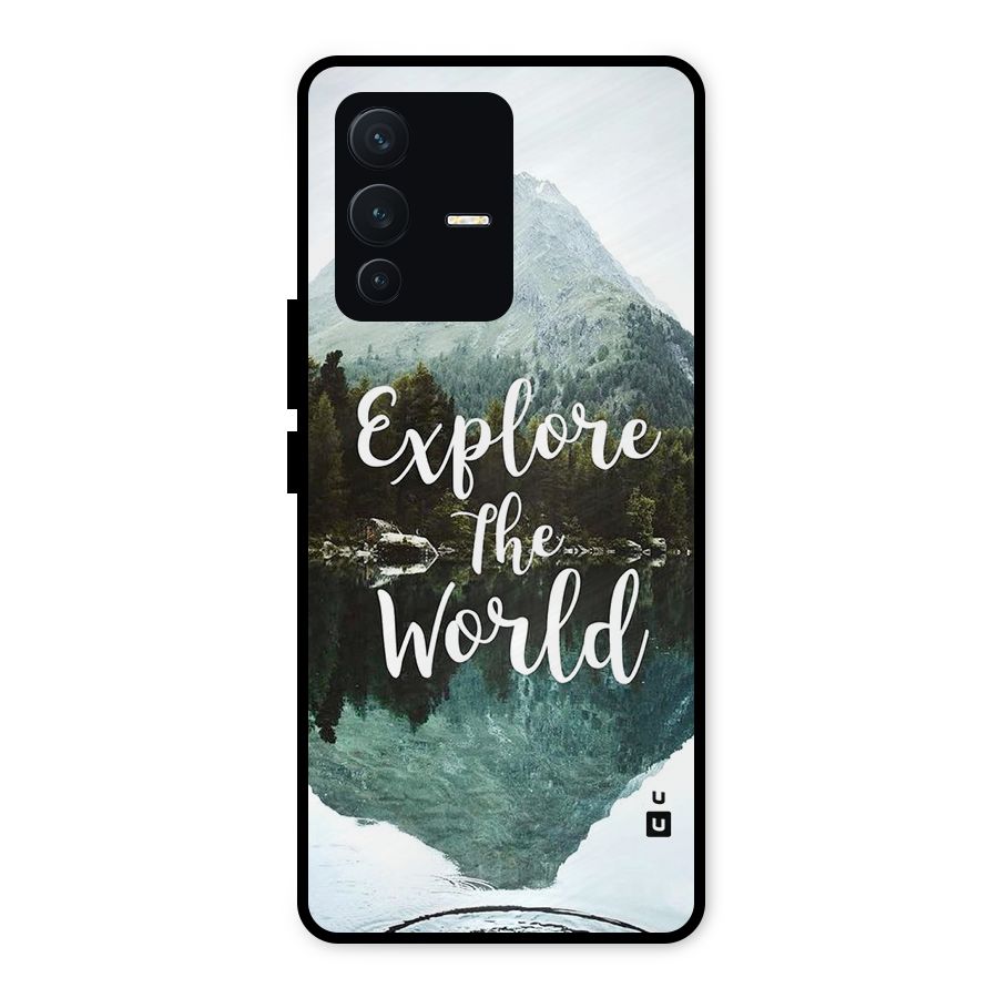 Explore The World Metal Back Case for Vivo V23 5G
