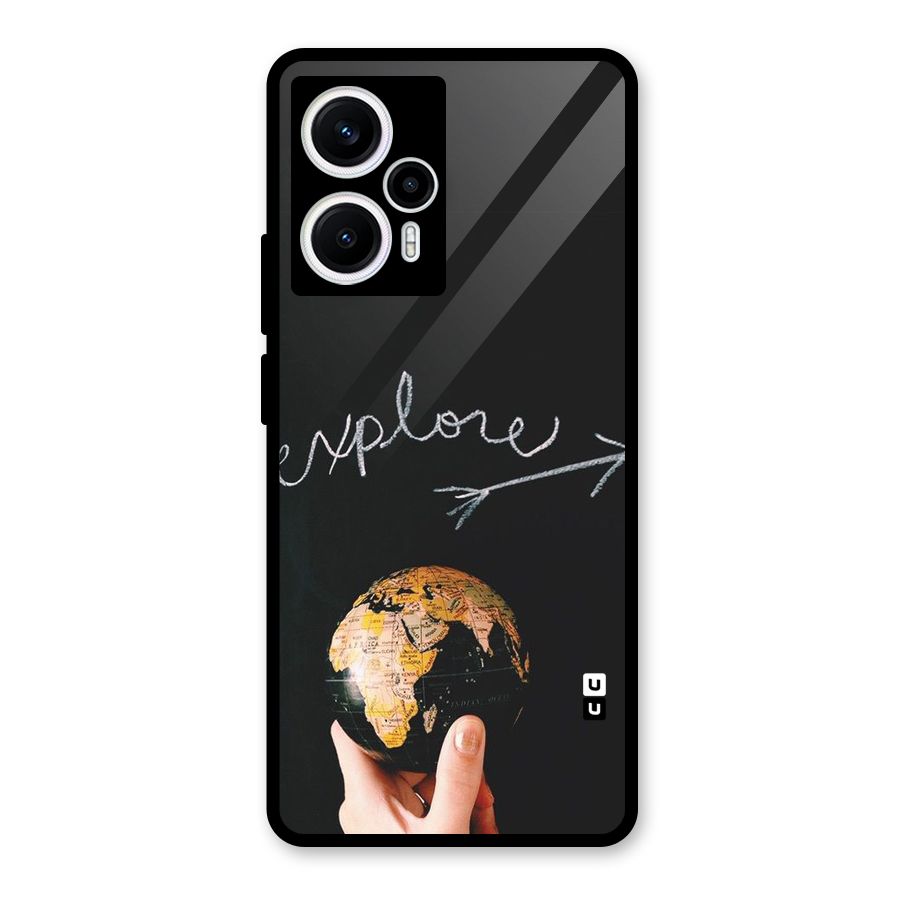 Explore World Glass Back Case for Poco F5