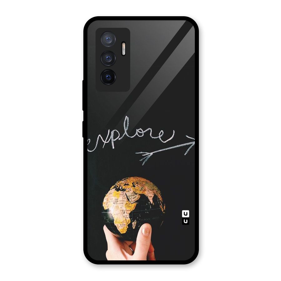 Explore World Glass Back Case for Vivo V23e