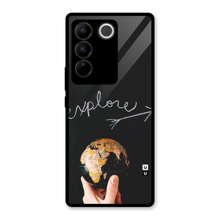 Explore World Glass Back Case for Vivo V27