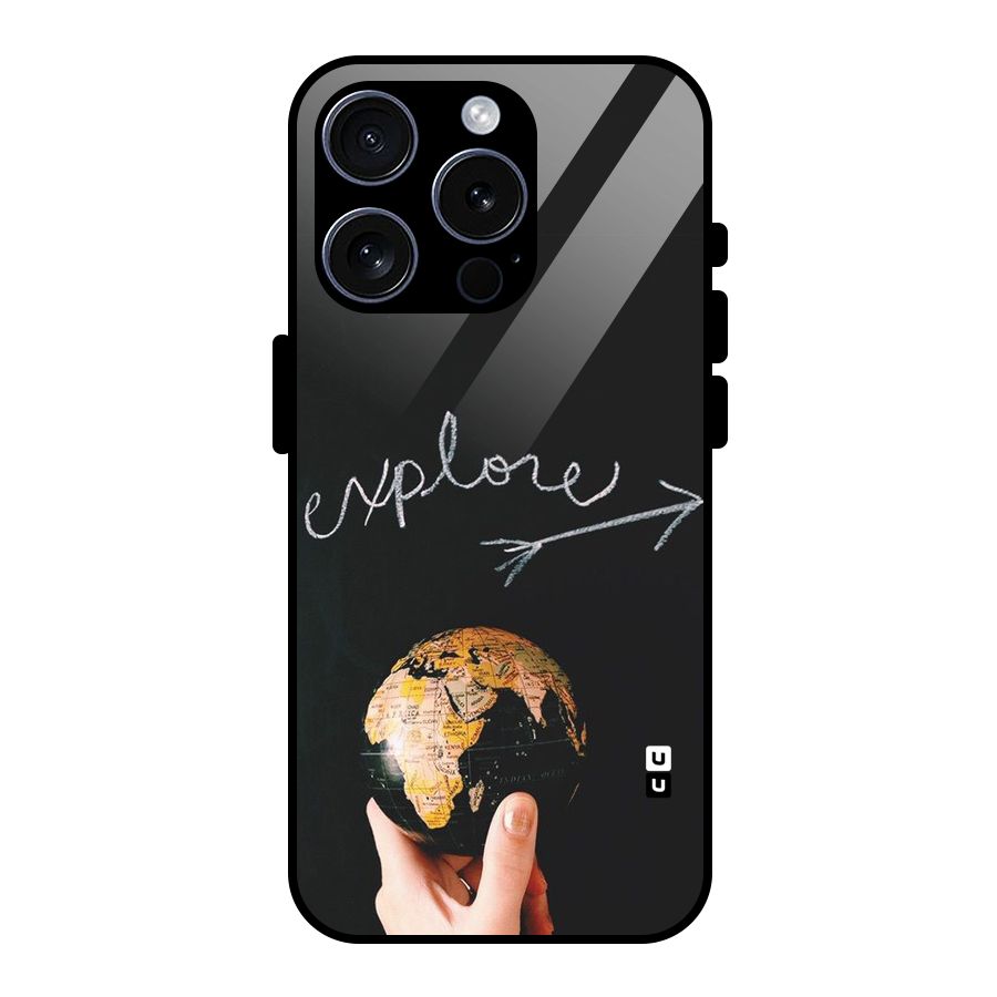 Explore World Glass Back Case for iPhone 15 Pro