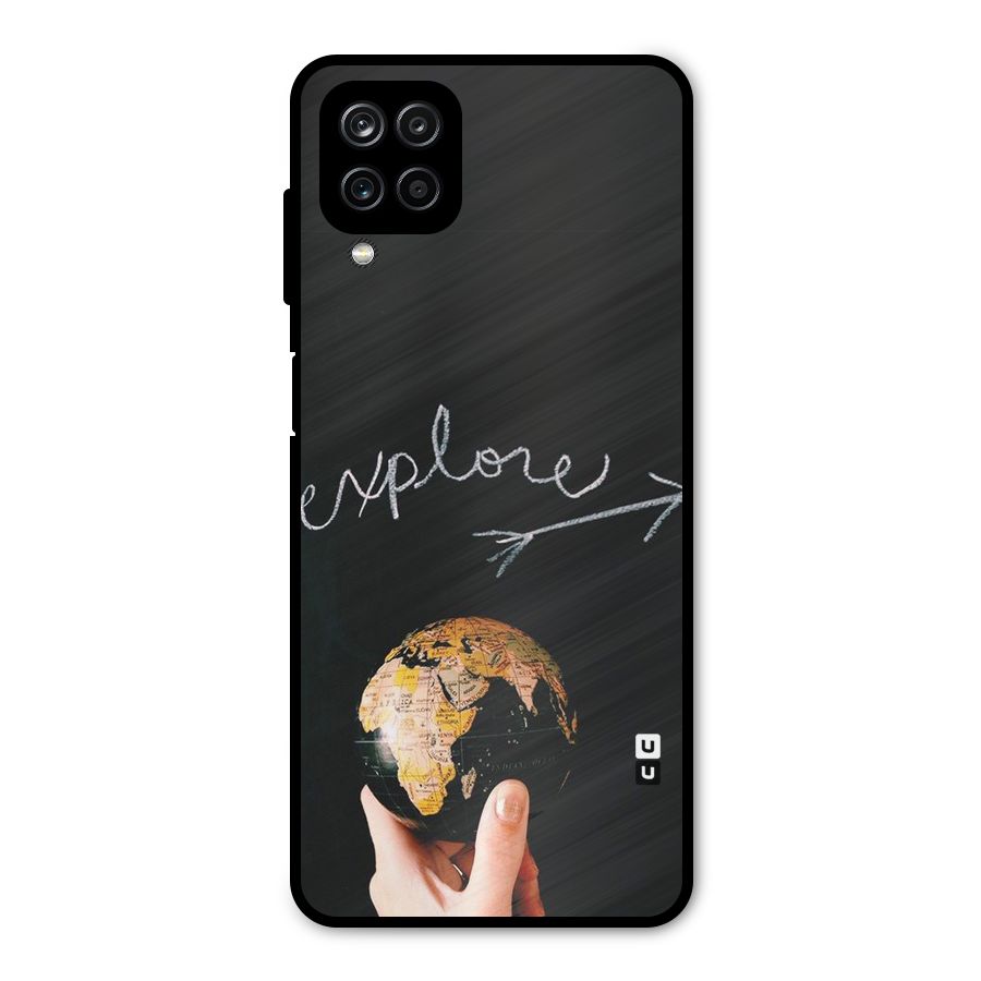 Explore World Metal Back Case for Galaxy A12