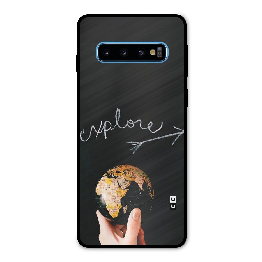 Explore World Metal Back Case for Galaxy S10