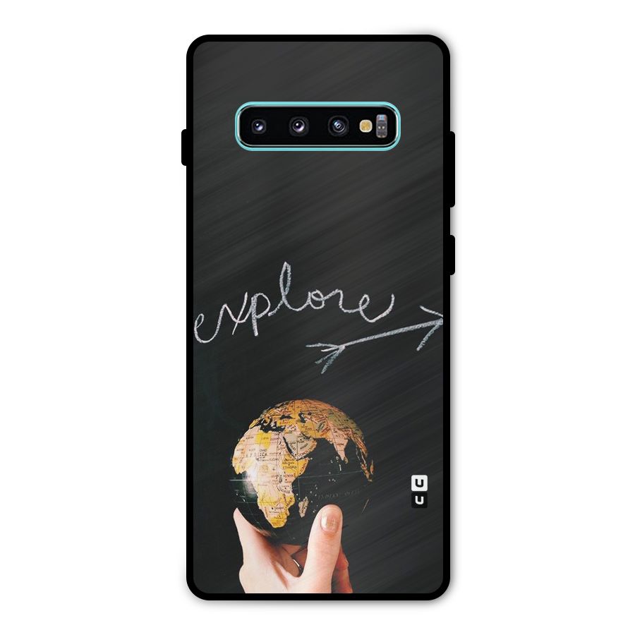Explore World Metal Back Case for Galaxy S10 Plus